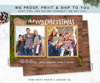 Rustic Tag Christmas Photo Cards