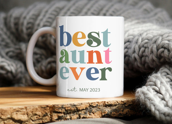 Best Aunt Ever Announce Pregnancy mug