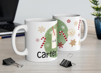 Milk and Cookies Kids Santa personalized Christmas mug