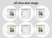 Deer in Forest with Tree customized kid's hot cocoa camper mugs