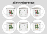 Deer in Forest with Tree kid's camper mugs