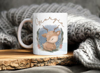 Kid's Fawn Personalized Christmas Ceramic mug