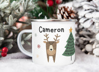 Cameron Forest Deer Kid's Christmas Camper Mug