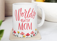 World's Best Mom Floral Photo mug