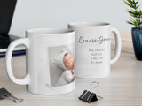Minimal Baby Announcement Photo mug