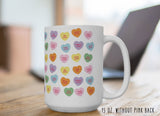 Valentine's Conversation Hearts mug