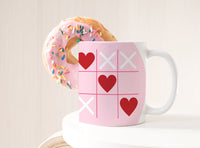 Love Wins Tic Tac Toe Valentine's Day 11 oz ceramic mug