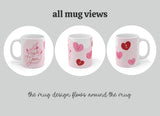 I Love You Conversation Hearts Valentine's Day mug