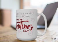 Library Check Out Valentine's Day 11 oz ceramic mug