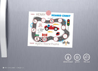 Race Car Reward Chart Printable