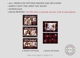 Christmas Red and Black Plaid Card Template