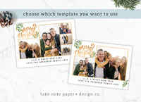 Photo  Golden Collage Christmas Cards 5X7 Printed