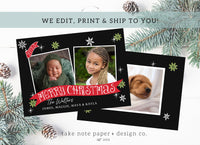 Christmas Duo Banner 5X7 Printed Cards