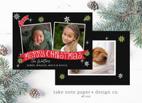 Christmas Duo Banner Digital Template Photo Card