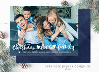 Christmas Love Family Overlay Printed Photo Card