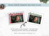 Bold Christmas Type Photo Card Custom Printed Card