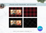 Sending Christmas Wishes Script Red Plaid Christmas Card Template