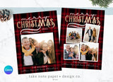 Christmas Plaid Photo Card Template