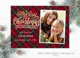 Christmas Plaid Digital Christmas Photo Card