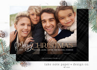 Christmas Script Printed Photo Cards