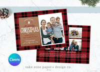Christmas Kraft Photo Christmas Card Template