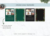 Modern Foliage Christmas Card 5X7 Template,