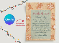 Letter from Santa Christmas Cookies Template