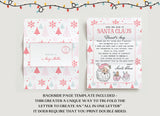 Letter from Santa Pink Trees Template
