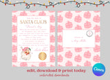 Letter from Santa Pink Gift Template