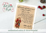 Letter from Father Christmas Vintage Template