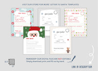 Candy-Striped Letter to Santa Printable