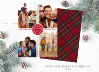 Christmas Ribbon Wrap Overlay Printed Photo Cards