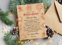 Letter from Santa Christmas Cookies Template