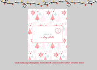 Letter from Santa Pink Trees Template