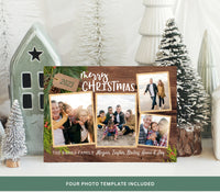 Rustic Christmas Card template