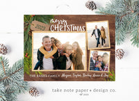 Rustic Christmas Card template