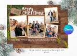 Rustic Tag Christmas Card Template
