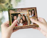 Custom Rustic Christmas Photo Cards Trio Tag